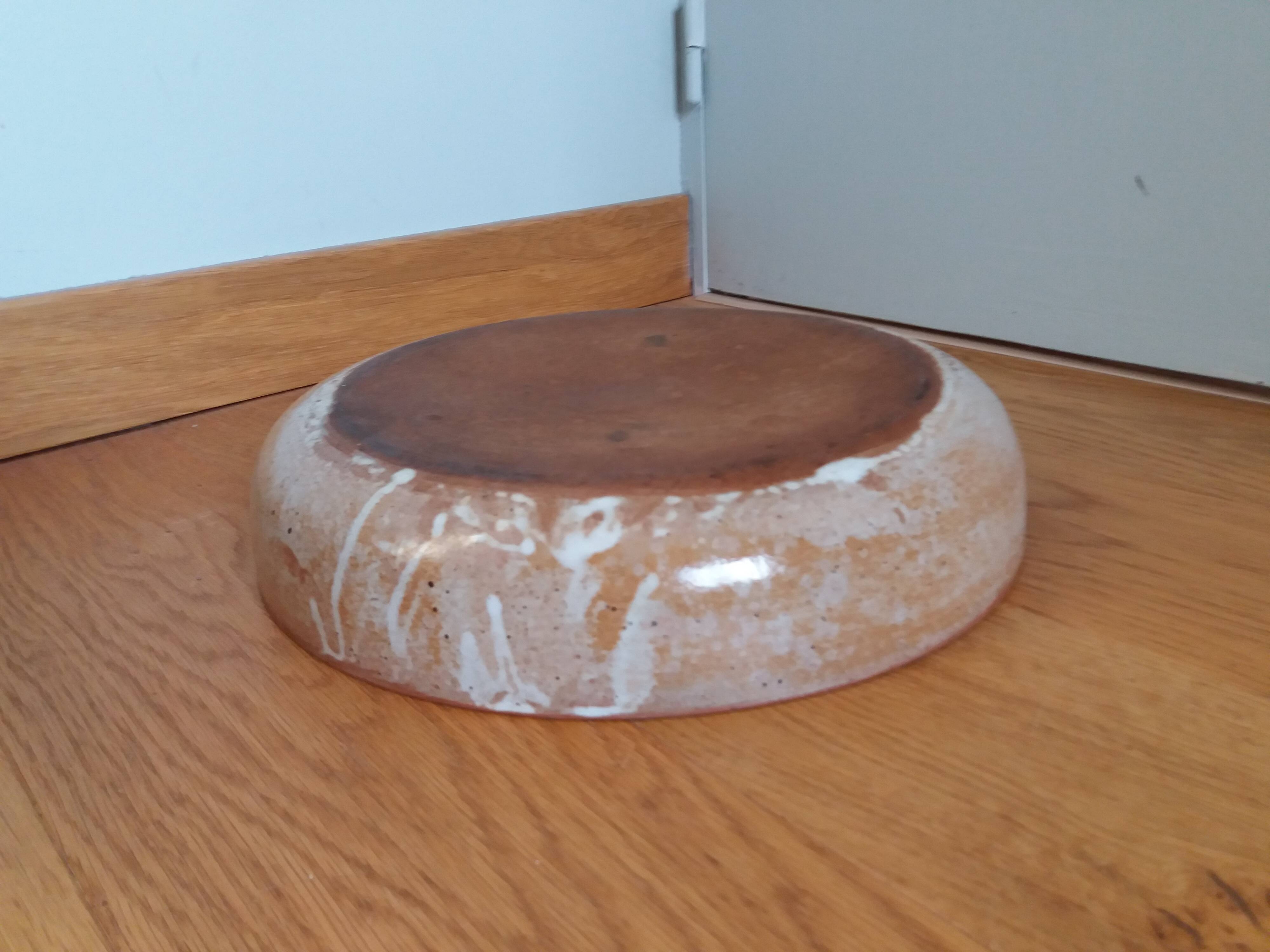 Deep dish stoneware salad bowl 31 cm