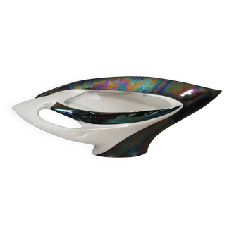 Vintage italian ceramic fruit bowl/vase, 1960s, camillo lusso, 60s vase