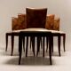 C. 1940 - Set of six Art Deco chairs - France