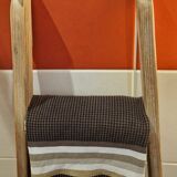Vintage pine towel rack shelf ladder