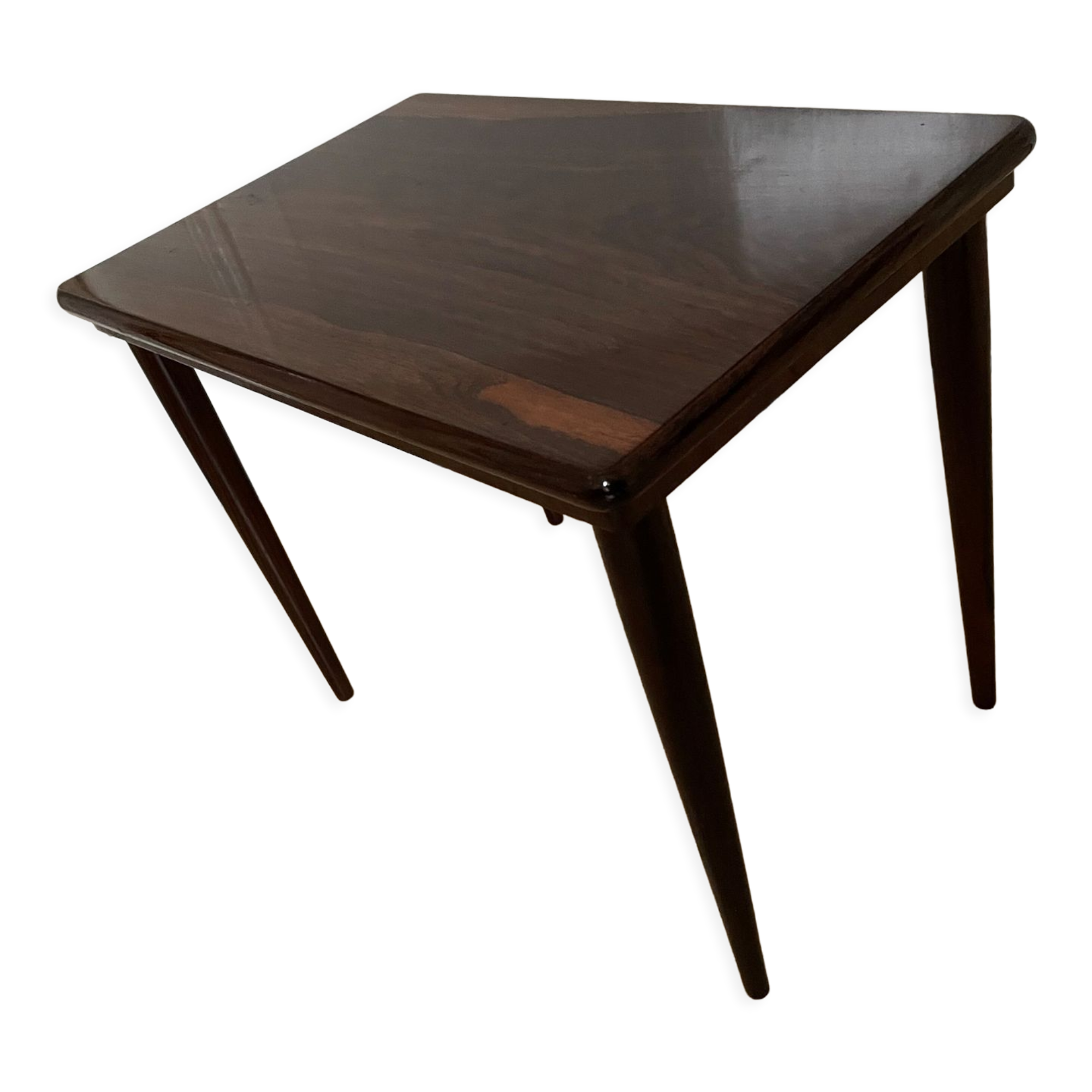 Table d’appoint en palissandre table de chevet fleurie