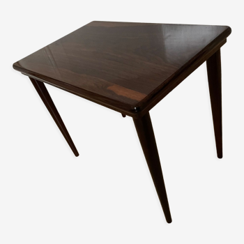 Table d’appoint en palissandre table de chevet fleurie