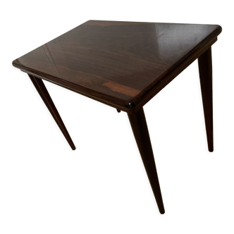 Table d’appoint en palissandre table de chevet fleurie