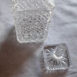 Chiseled glass whiskey decanter