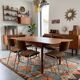 Set of 4 tubular chairs in chrome metal – Mid Century style