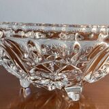 Thick glass tripod cup - vintage