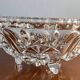 Thick glass tripod cup - vintage