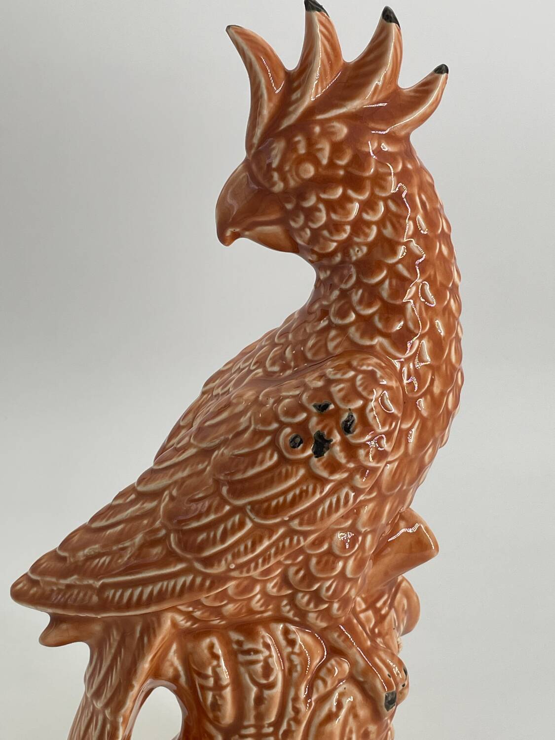 Vintage ceramic sculpture Parrot
