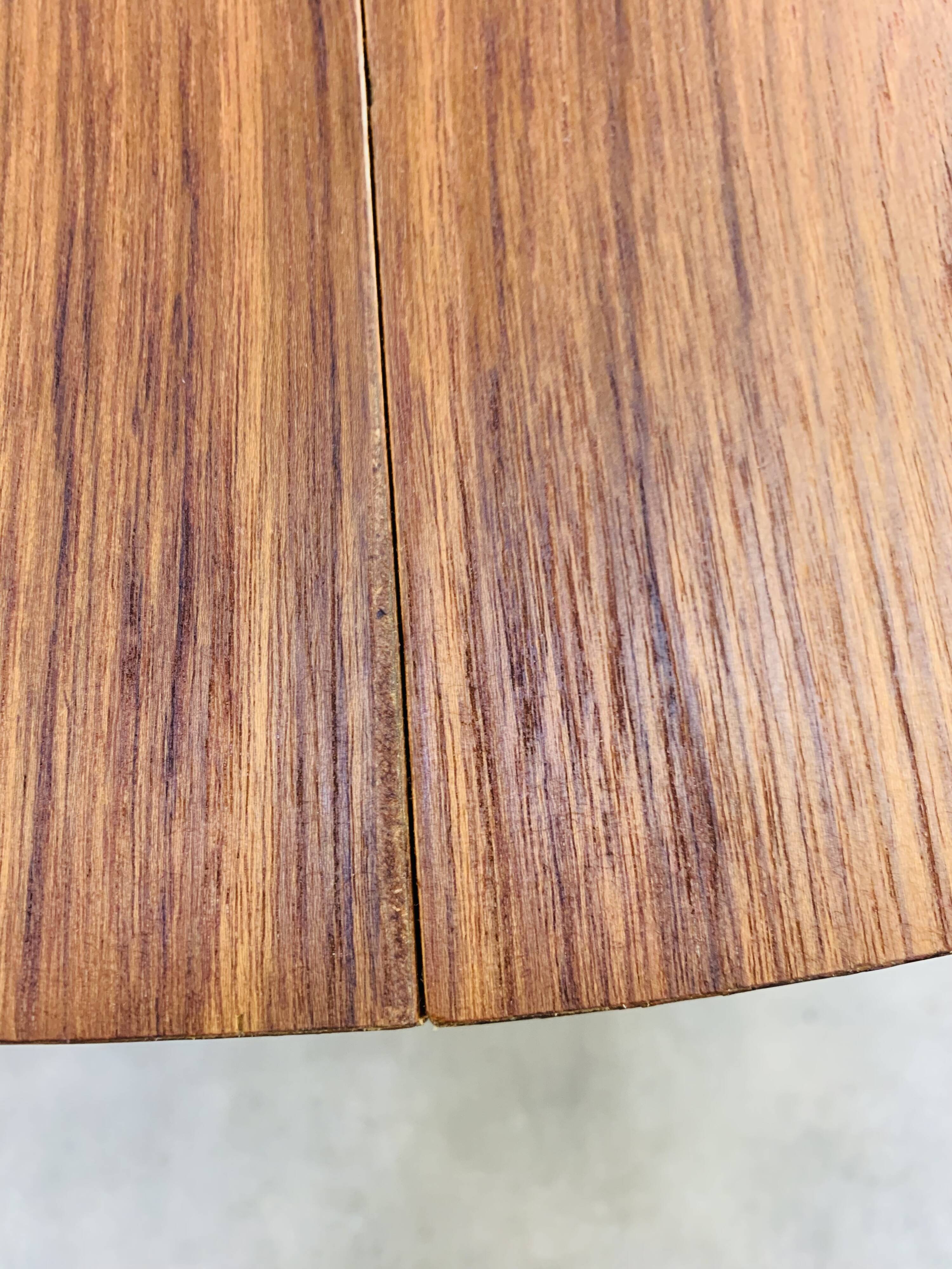 Round extendable Scandinavian table, teak, 1960s