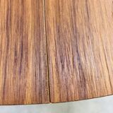 Round extendable Scandinavian table, teak, 1960s