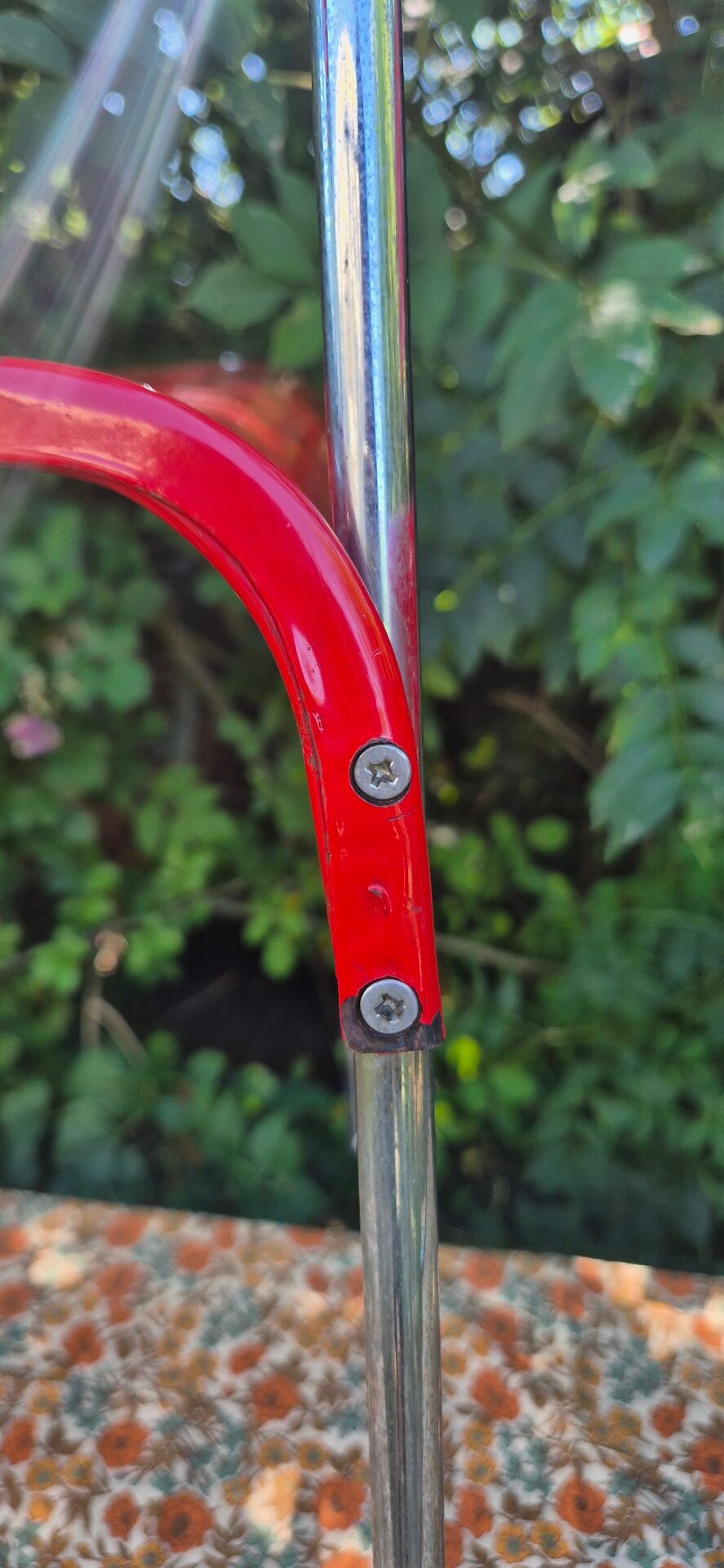 Omstak chair by Rodney Kinsman, vintage red metal.