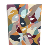 Table Multicolored Faces