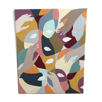 Table Multicolored Faces