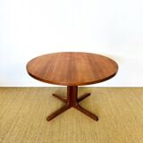 Scandinavian round teak dining table 1960