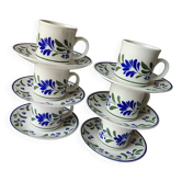 Set of 6 vintage Churchill England cups and saucers – Floral design
