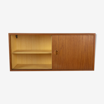 Wall mounted Teak Sideboard with sliding doors by HG Furniture, 1960s
