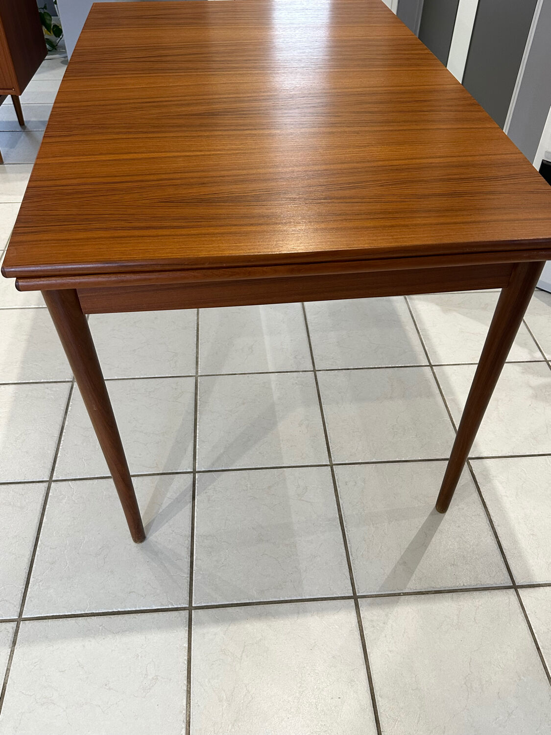 Vintage 1970s extendable Scandinavian teak table