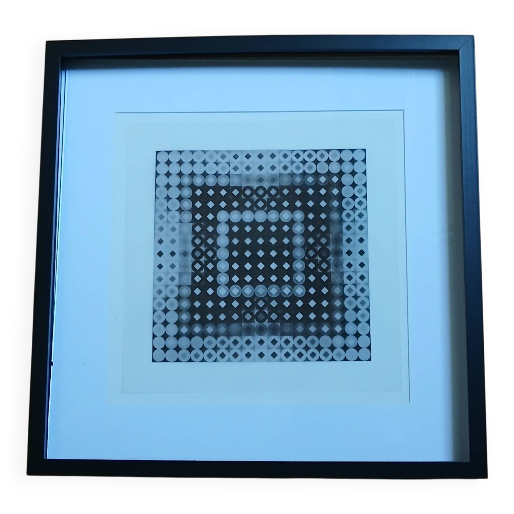 Vasarely's "Invisible" Portrait of Louis Armstrong - Optical Artwork