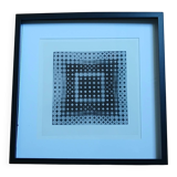 Vasarely's "Invisible" Portrait of Louis Armstrong - Optical Artwork