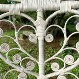 1960s peacock rattan armchair