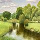 Green landscape signed