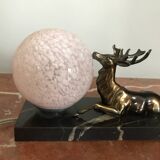 Art deco deer table lamp