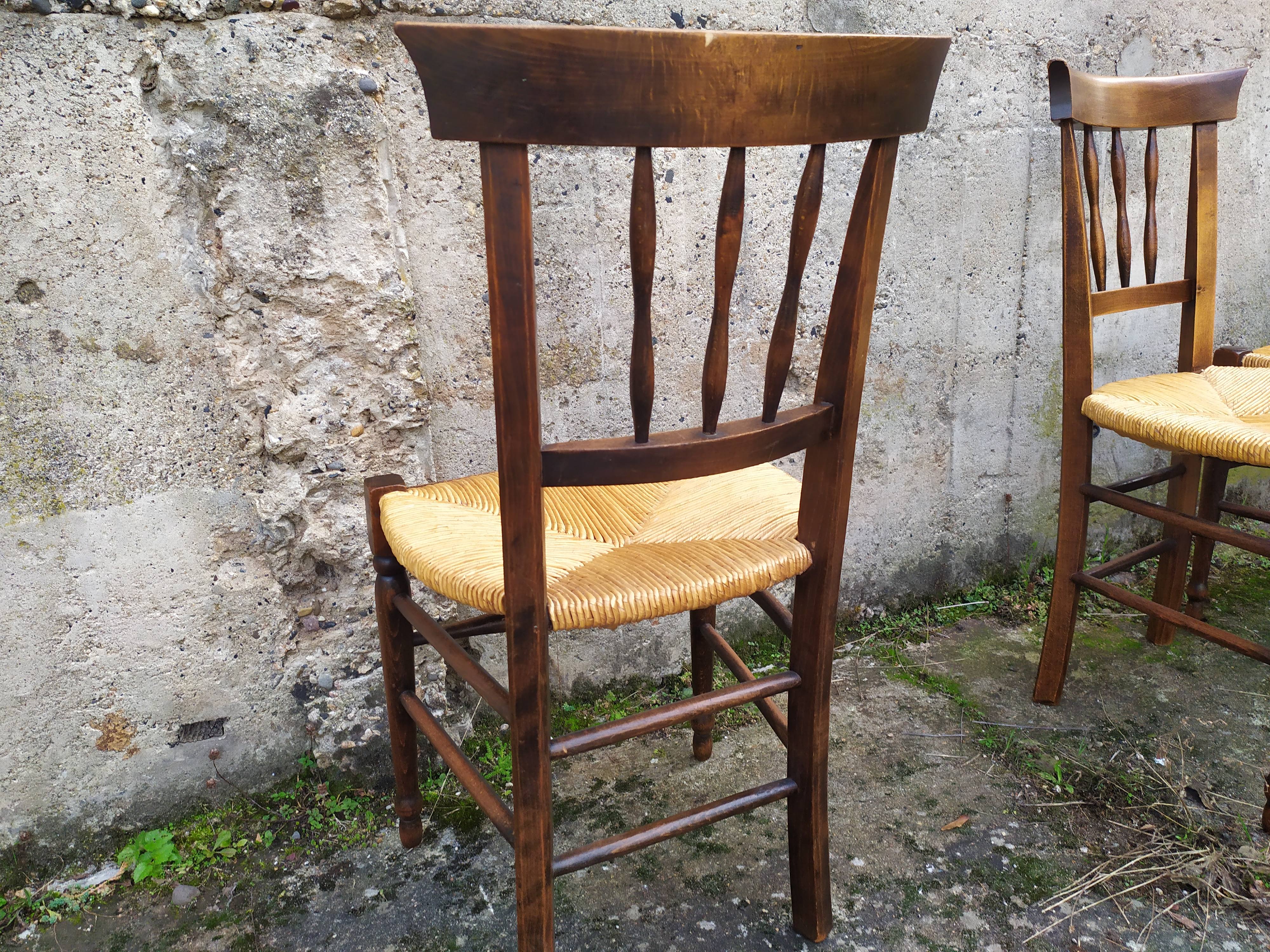 Chaises paillés rustique