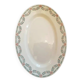 Grand Plat ovale Terre de Fer (36 cm) vers 1900