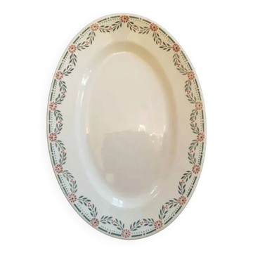 Grand Plat ovale Terre de Fer (36 cm) vers 1900