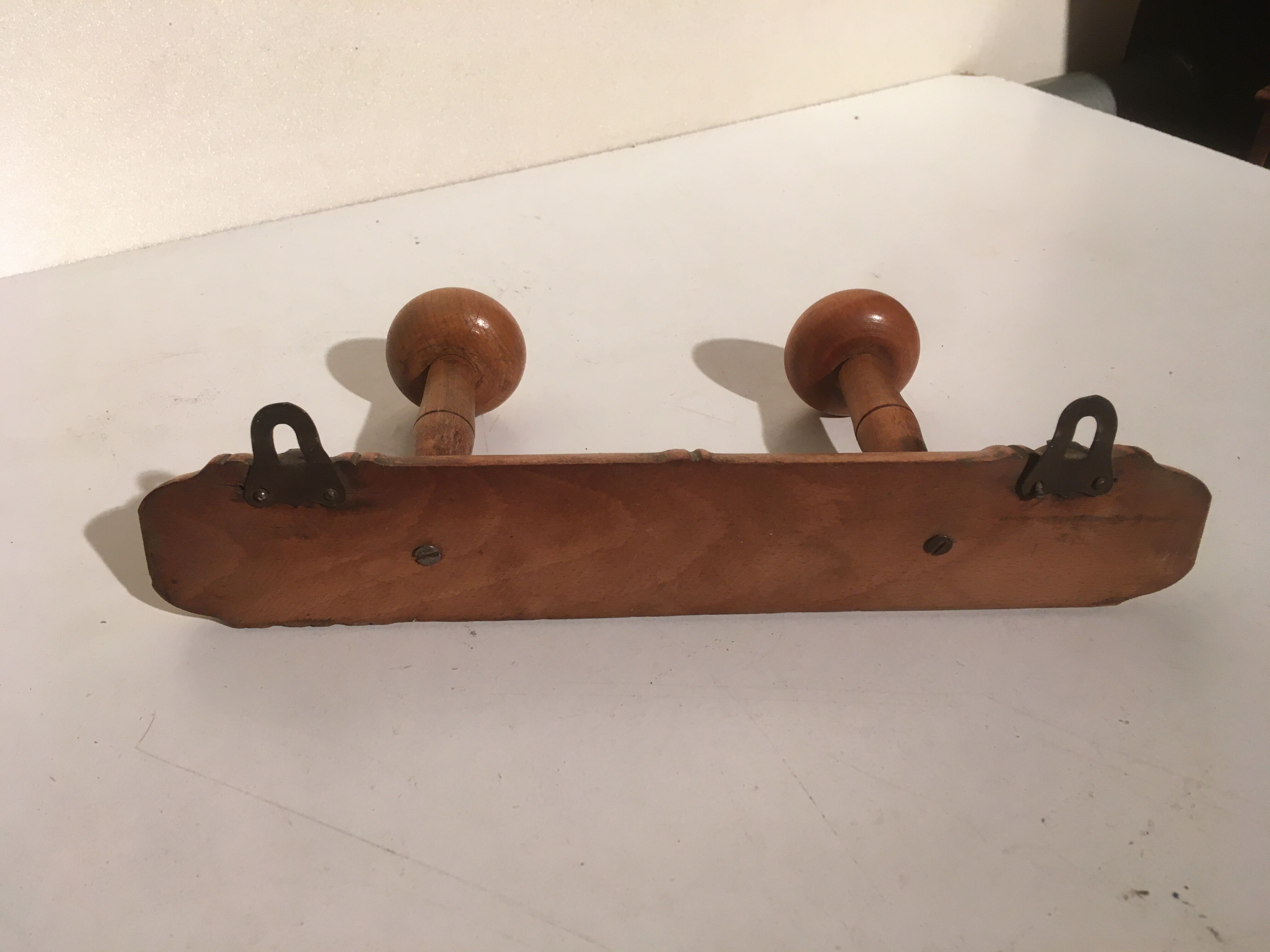 Former vintage wall hanger 2 turned wooden pads