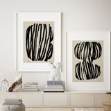 Ensemble de 2 illustrations abstraites