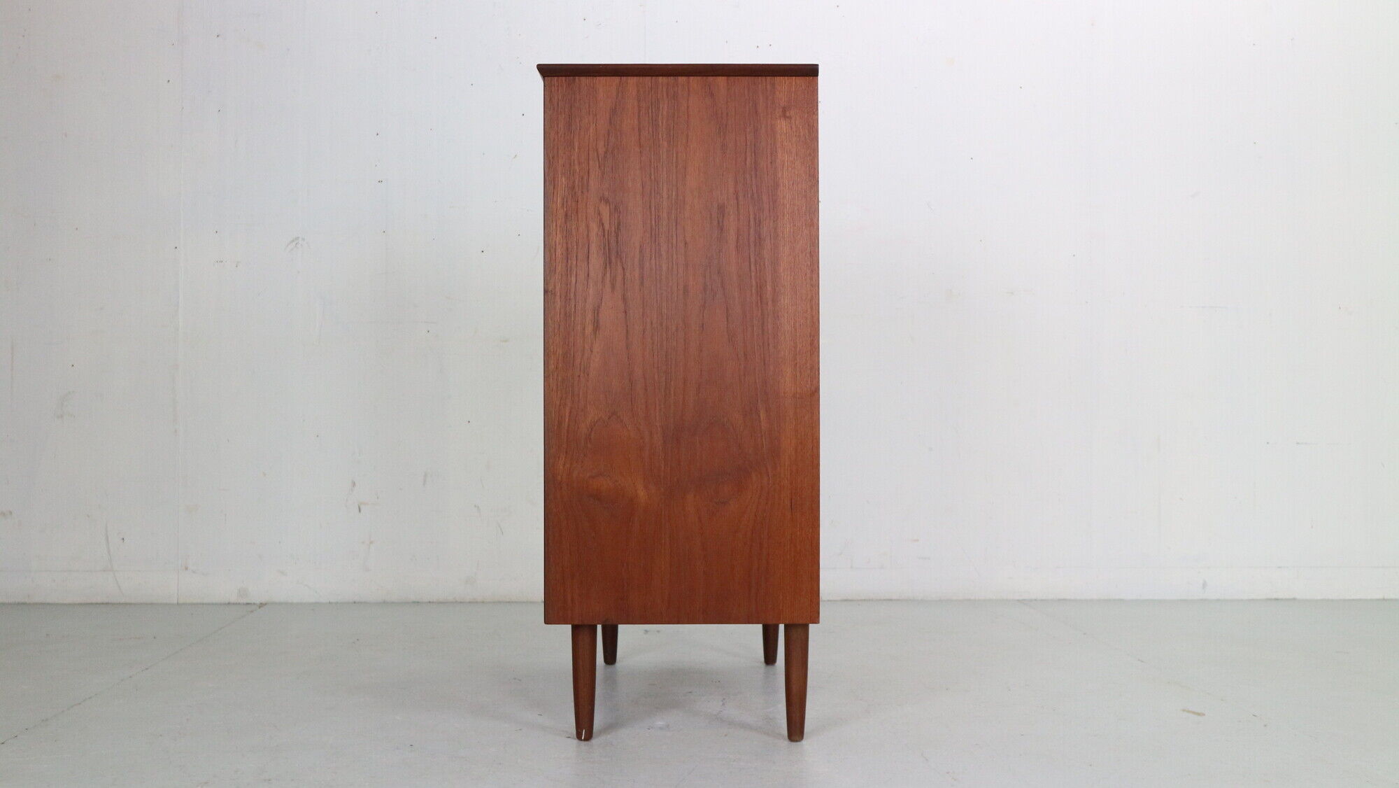Mid-Century Modern Danish Chest of Six Drawers, Tallboy in Teak, Denmark, 1960s