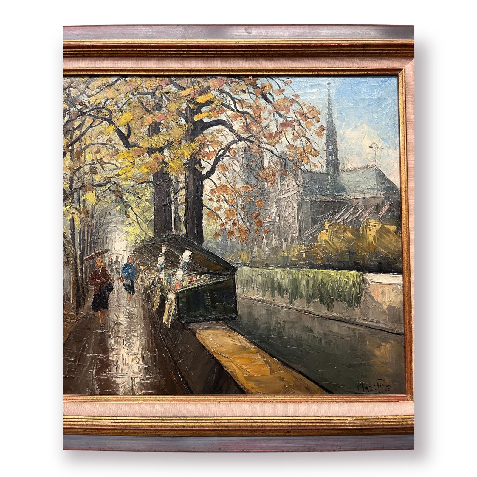 Oil on canvas rue de Paris