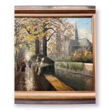 Oil on canvas rue de Paris