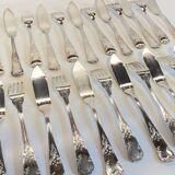 PLATIL 12 Couverts à Poisson  Métal Argenté