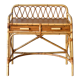 Rattan and bamboo desk