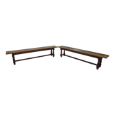 Pair of old Lorraine benches