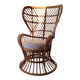 Conte armchair by Biancamano in rattan by Gio Ponti and Lio Carminati, Italy 1960s