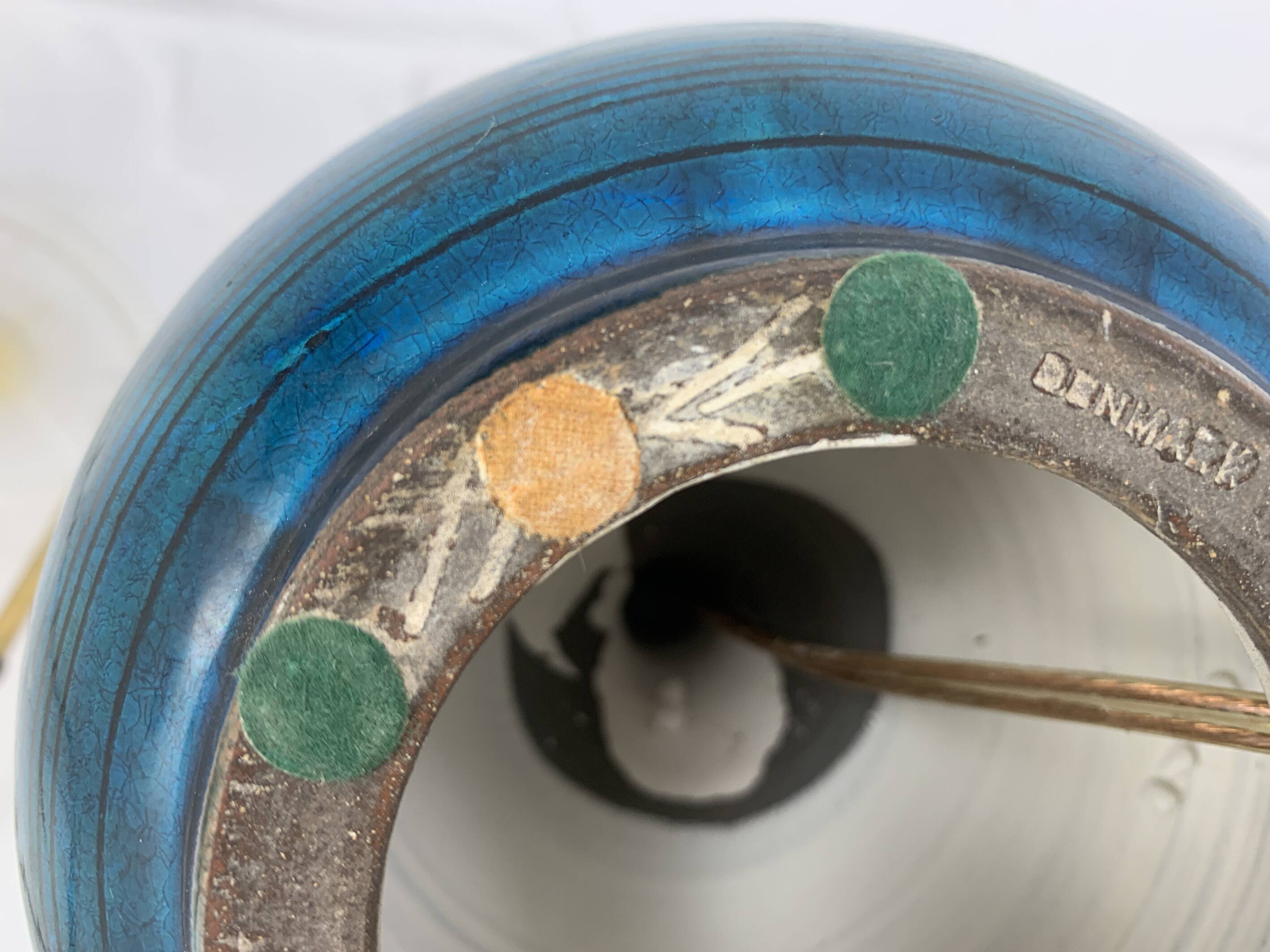 Scandinavian ceramic table lamp, Nils Kähler for HAK, Denmark, 1960s