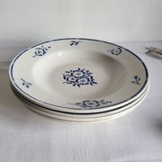 4 Deep Plates in earthenware Moulin des Loups & Hamage model Lucien