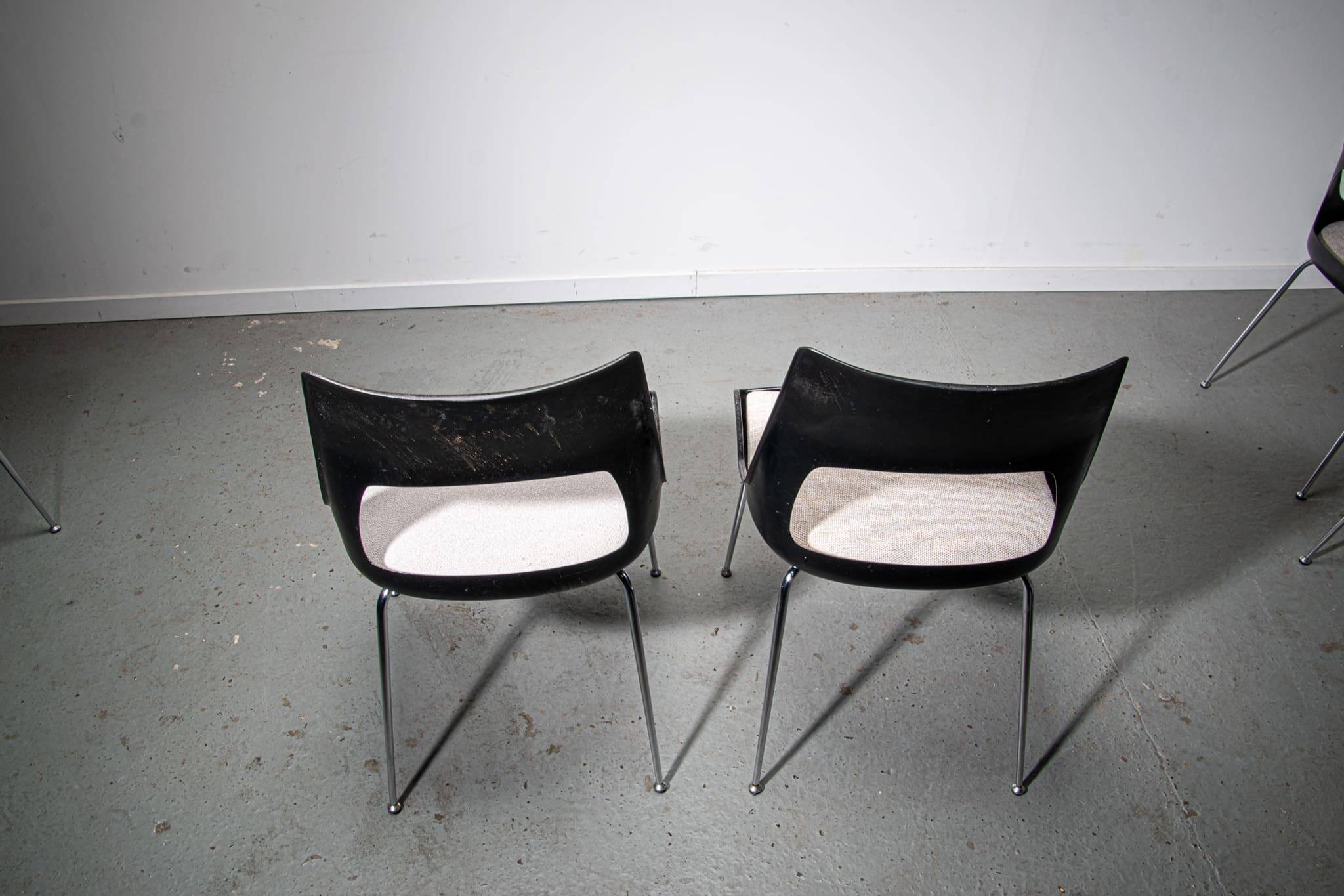 6 chaises Kay Korbing pour Fibrex Danemark