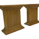 Vintage Rattan Column Bamboo Bohemian Pillar '70s Rattan Mcguire