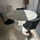 Knoll Tulip Saarinen round table with Arabescato marble