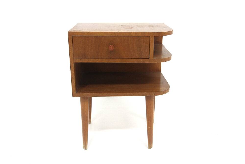 Mahogany bedside table, Swedish Modern, Sweden, 1940.