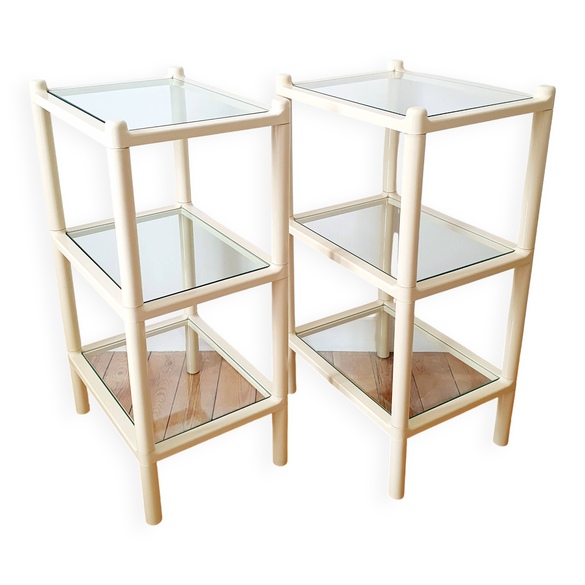Pair of shelves by Makio Hasuike by Gedy, Italy 1970