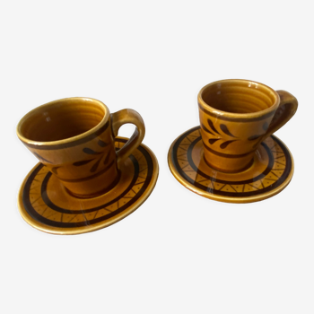 2 tasses et sous tasses Argoat Gourin Bretagne