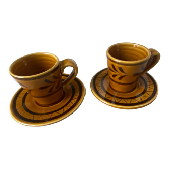 2 tasses et sous tasses Argoat Gourin Bretagne