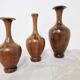 Vases en bois vintage de Maurice Bonami, ensemble de 3, années 1970