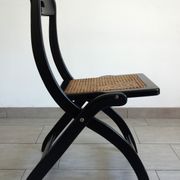 Chaise pliante cannée vintage
