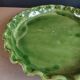 Green glazed ceramic tart dish